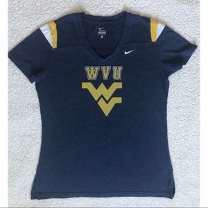 Nike WVU Mountaineers 💛💙 V-Neck Tshirt